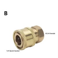 OnniLuLu 4000PSI 1/4 ensemble de coupleur de connecteur rapide pour le nettoyage de voiture adaptateur de canon à mousse de neige en laiton femelle