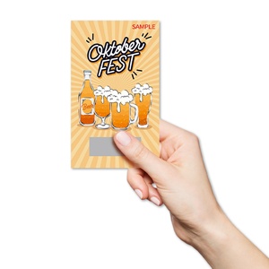 Custom Logo Style Beer Business Professional Print Game Paper Scratch off Cards <b>Ticket</b> for Promotions - Product Image 1
