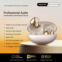 Auriculares Inalámbricos OWS F20 con Clip para Oreja, Personalizados OEM, BT 6.0, Asistente de Traducción IA, 40H de Batería, Carcasa de Aluminio, Venta al Por Mayor