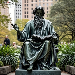 Iglesia religiosa al aire libre Santo con Biblia Bronce Fundido Mateo Apóstol Escultura Tamaño real San <span class=keywords><strong>Evangelista</strong></span> Mateo Estatua de latón - Product Image 2
