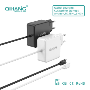 Cargador de Viaje GaN de 65W con Cable Integrado: Carga Rápida PPS para MacBook, iPhone, <span class=keywords><strong>Samsung</strong></span> - Product Image 1