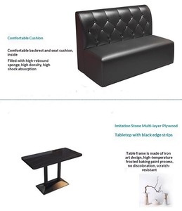 Commercial Restaurant Dining Furniture Set <b>Table</b> Chairs Booth Seating for Cafe <b>Bistro</b> Hotel Hospitality Projects Commercial Grad - Product Image 6