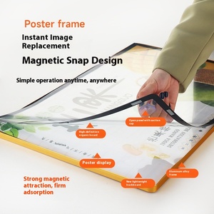 Tùy Chỉnh A4 Nhôm Hợp Kim Khung Ảnh Bảng Hiển Thị Cho Tường Treo Cho Trà Sữa Cửa Hàng Thang Máy Quảng Cáo Ánh Sáng Hộp Hiển Thị - Product Image 3