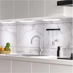Luces <span class=keywords><strong>LED</strong></span> de 24 pulgadas para debajo del mostrador, luces regulables cableadas para debajo del Gabinete para <span class=keywords><strong>cocina</strong></span>, <span class=keywords><strong>barra</strong></span> de luz enlazable con acabado blanco ETL - Product Image 2