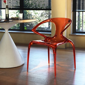 Chaise de salle à manger empilable en acrylique transparent italien Donna, design moderne et minimaliste, <span class=keywords><strong>fauteuil</strong></span> pour la maison - Product Image 4