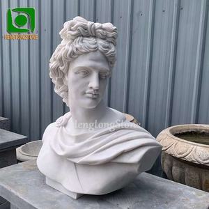 Busto de David, escultura de cabeza humana romana, tallada a mano en mármol, de personas famosas. - Product Image 1