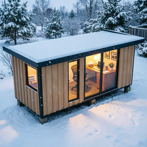 Studio préfabriqué pour ADU, cabane <span class=keywords><strong>de</strong></span> jardin sécurisée, espace <span class=keywords><strong>de</strong></span> travail extérieur, équipement <span class=keywords><strong>de</strong></span> sécurité - Product Image 4