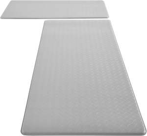 Ensemble de tapis de cuisine modernes en PVC, rembourrés, anti-fatigue, antidérapants, à motif floral, imperméables, avec support fin en PVC, faciles à nettoyer - Product Image 3