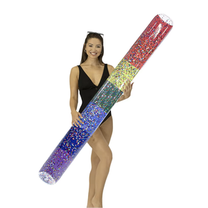 Nouilles de natation à <span class=keywords><strong>paillettes</strong></span> arc-en-ciel gonflables en PVC épaissi, flotteur de piscine durable pour enfants et adultes, jouet aquatique amusant pour les jeux d'été - Product Image 4