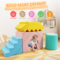 Lot de 6 blocs de mousse d'escalade pour bébés, équipement de jeu d'intérieur, toboggan pour enfants, piscine à balles, jouet d'entraînement sensoriel