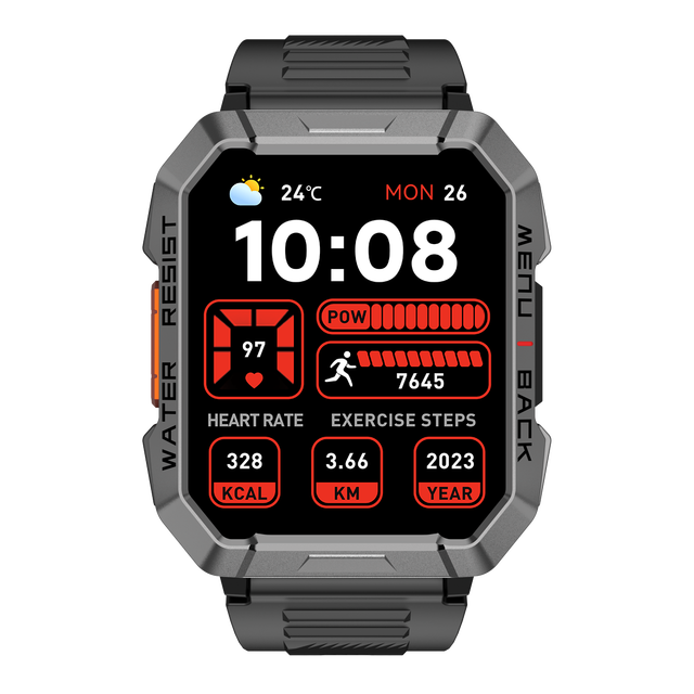 Blackview W60 Smartwatch ATS3085L 128Mb FLASH 61g 2.01 TFT Square Rubber Band Fitness Tracker Heart Rate Blood Oxygen