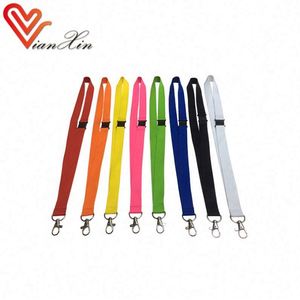 Different Colors Blank Plain Lanyards Logo Custom With Trigger <b>Clip</b> and Breakaway in Stock - Product Image 3
