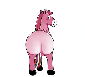 Jouet poney 3D créatif et amusant avec une grosse fesse, jouet décoratif à presser mignon, petit jouet en plastique anti-stress - Product Image 6