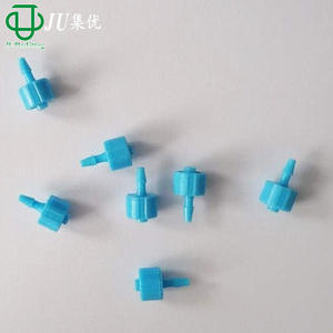 Connecteurs mâles Luer en plastique nylon de haute qualité, filetage intérieur bleu et violet, accessoires adhésifs, approvisionnement direct, burettes premium - Product Image 2