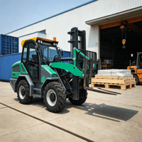 Veicolo da Lavoro Multifunzionale per Tutti i Terreni, Caricatore a Ruote con Sterzo Integrale per Lavori Agricoli, Stradali, Movimento Terra e Costruzioni