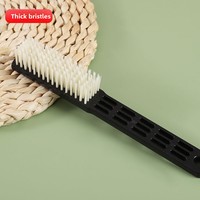 Brosse métallique industrielle en acier avec manche en plastique, conception à 6 rangées pour le dégraissage et le polissage de la cuisine
