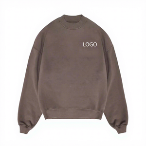Nouvel Arrivage – Sweat-shirt Thermique Homme 100% Coton, Décontracté, Automne, Manches Longues, Couleur Unie, Épais, Broderie 3D ODM - Product Image 1