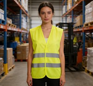 Gilet di Sicurezza Riflettente ad Alta Visibilità 120g/M2 per Costruzioni, Lavori Stradali <span class=keywords><strong>e</strong></span> Sicurezza - Product Image 4