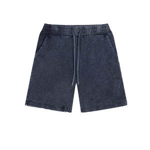 Comfortable Custom Logo Unisex Summer Sweat Shorts Heavyweight 100% Cotton <b>Men</b> Vintage Streetwear Sun Faded Acid Wash Shorts - Product Image 5