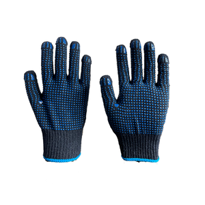 Gants en <span class=keywords><strong>maille</strong></span> <span class=keywords><strong>de</strong></span> coton CE bleu à pois légers <span class=keywords><strong>de</strong></span> 10 pouces à usage industriel - Product Image 5