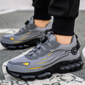 Chaussures de sécurité grises à bout en acier pour le travail pour hommes - Product Image 6