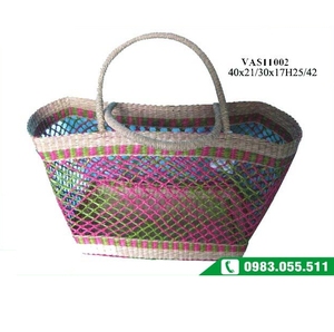 Cesta tejida de almacenamiento de ropa decorativa para el hogar de alta calidad hecha a mano con paja de hierba de mar suave cesta de puerta de fábrica suave - Product Image 2