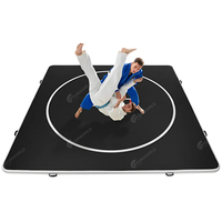 Tapis de lutte gonflable de 13 pieds / 10 pieds en PVC, tapis de Jiu Jitsu, tapis d'entraînement de gymnastique pour BJJ, MMA, arts martiaux, boxe, grappling et judo
