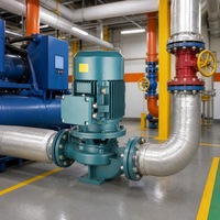 Pompe centrifuge verticale en ligne, entraînement par moteur électrique à accouplement direct pour système de circulation d'eau industrielle