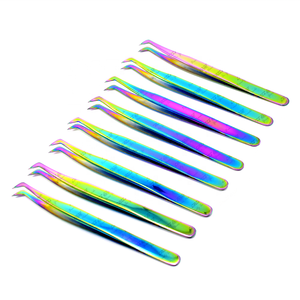 Nuevas pinzas para pestañas de etiqueta privada, pinzas para extensión de pestañas, empuñaduras de puntas de fibra personalizadas, pinzas para pestañas con punta de fibra de volumen recto - Product Image 6