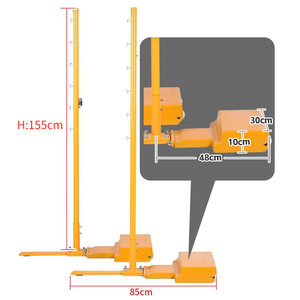 Poste de bádminton móvil ajustable, todas las bases de hierro fundido, móvil para un fácil movimiento, equipo de campo - Product Image 5