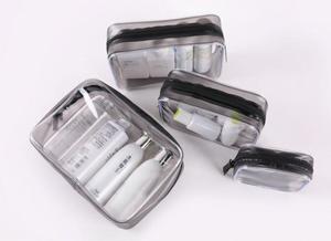 Sac de maquillage transparent personnalisé, sac de cosmétique de <span class=keywords><strong>toilette</strong></span> en PVC de voyage - Product Image 2