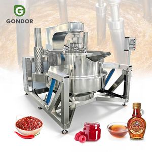 Fruit Jam Caramel Biryani Industrial Vacuum Cooking Making Machine Planetary <b>Pot</b> Mixer Kettle with Paddle - Product Image 1