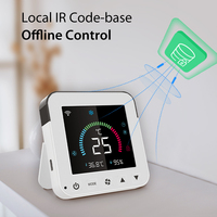 KONLEN Wi-Fi Thermostat intelligent Écran LCD couleur HD Contrôleur de climatisation Affichage de l'écran tactile ambiant Vie intelligente