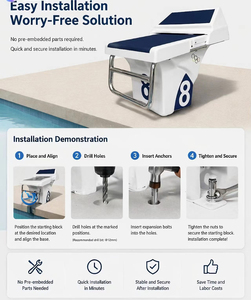 Bloc de départ portable standard fourni par le fabricant pour piscines, accessoire de plateforme de saut et de plongée pour piscine - Product Image 6