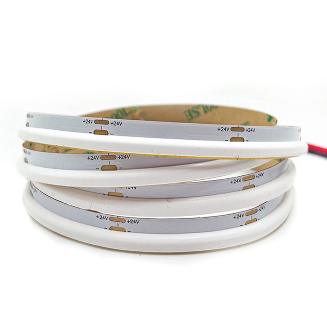 High Cri90 Side Emitting Cob Led Strip Light Flexible 24v 480leds Side View Cob Dotless Cob Light Strip