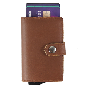 กระเป๋าสตางค์แบบสั้น CardHoda PU Slim Card Holder สำหรับทุกเพศ พร้อมตัวล็อคแบบหัวเข็มขัด โครงอะลูมิเนียม ดีไซน์ป๊อปอัพ ขนาด 6 นิ้ว - Product Image 6