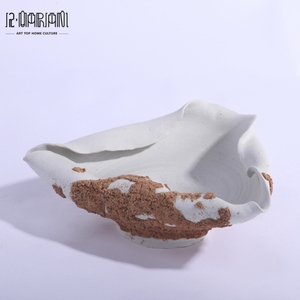 Jarrón Decorativo Nuevo con Diseño de Mano, Decoración para Sala de Estar, Arte Artificial, Elegante y Simple, Jarrones de Cerámica Blancos a Juego - Product Image 3