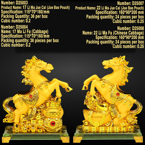 Năm của công ty ngựa cuộc họp thường niên Quà Tặng ngựa vàng trang trí trong cát nhung nhựa thủ công mô hình động vật - Product Image 6