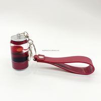 Porte-clés en forme de canette de cola, avec cordon, personnalisable avec logo, vente en gros, fabricant de porte-clés
