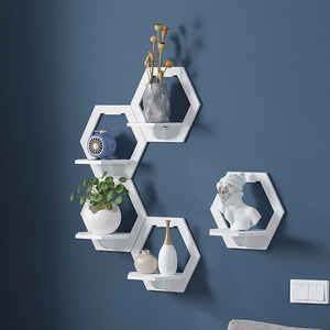 Étagères à Fleurs Décoratives Murales Sans Perçage en Plastique, Supports de Rangement pour Pots et Ornements de Chambre et Salon - Product Image 2
