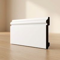 Plinthe murale moderne en PVC/PS écologique, imperméable, apprêtée blanche, pour villas et hôtels