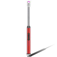Allume-feu électrique USB rechargeable coupe-vent à arc, multicolore, avec col flexible et crochet de suspension, sans flamme, pour camping, barbecue, mariage