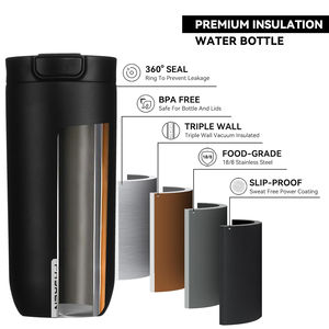 Logotipo personalizado de acero inoxidable multicolor 480Ml para taza de viaje de café con vaso aislado al vacío - Product Image 6