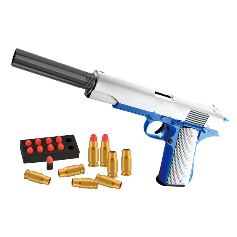 Neue Shell-Wurfspielzeug-Pistole Soft Bullets Shell Ejection Soft Bullet Toy Pistol simuliert echtes manuelles Laden