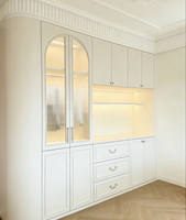 Meuble de Rangement et Coiffeuse Combinés Modernes, Ajustables, Écologiques et Portables, au Design Épuré pour Chambre à Coucher, Villa, Petit Appartement et Coin