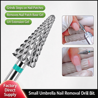 Petite fraise à ongles en forme de parapluie pour le retrait de gel, le lissage des ridules et le lissage des transitions, outil de remplacement