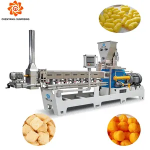 Máquina automática para hacer extrusoras de bocadillos inflados con bolas de queso y maíz