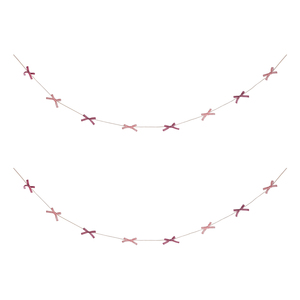 Custom Bunting Banner Garland Sign Kids Home Room Hanging Party Decoration Handicraft Pendant Pink Garland Banner <strong>Bow</strong> - Product Image 1