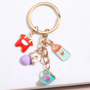 Llavero esmaltado con forma <span class=keywords><strong>de</strong></span> botella <span class=keywords><strong>de</strong></span> leche para hombre y <span class=keywords><strong>mujer</strong></span>, llavero con forma <span class=keywords><strong>de</strong></span> tetina, taza <span class=keywords><strong>de</strong></span> corazón, <span class=keywords><strong>ropa</strong></span> <span class=keywords><strong>de</strong></span> bebé, regalo para niño, joyería hecha a mano - Product Image 5