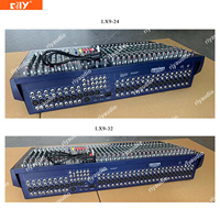 Console de mixage LX9-16/ LX9-24/ LX9-32 à 16/24/32 canaux, affichage de niveau LED à 12 segments, 2 entrées stéréo, 2 sorties stéréo pour scène